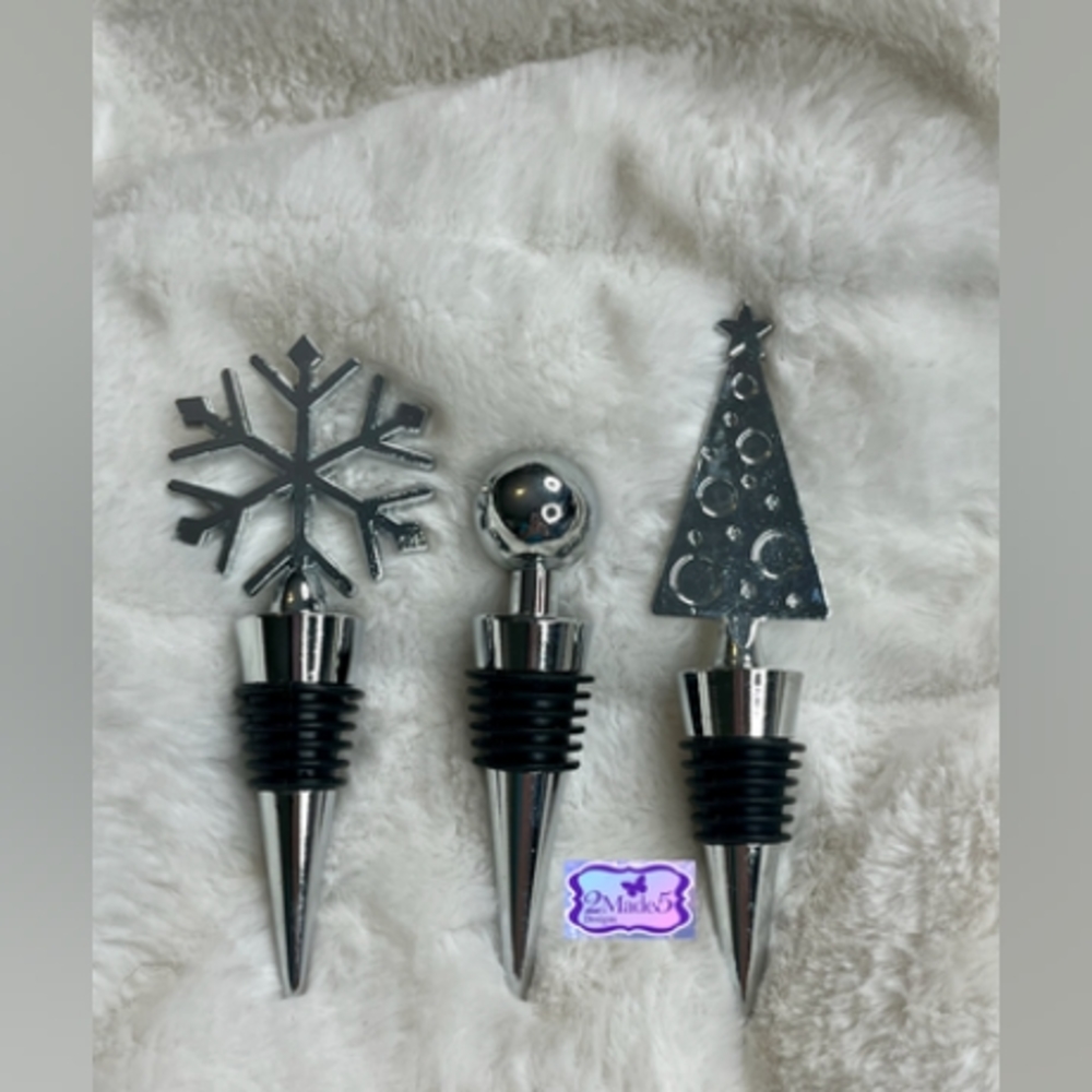 Christmas Wine Toppers
